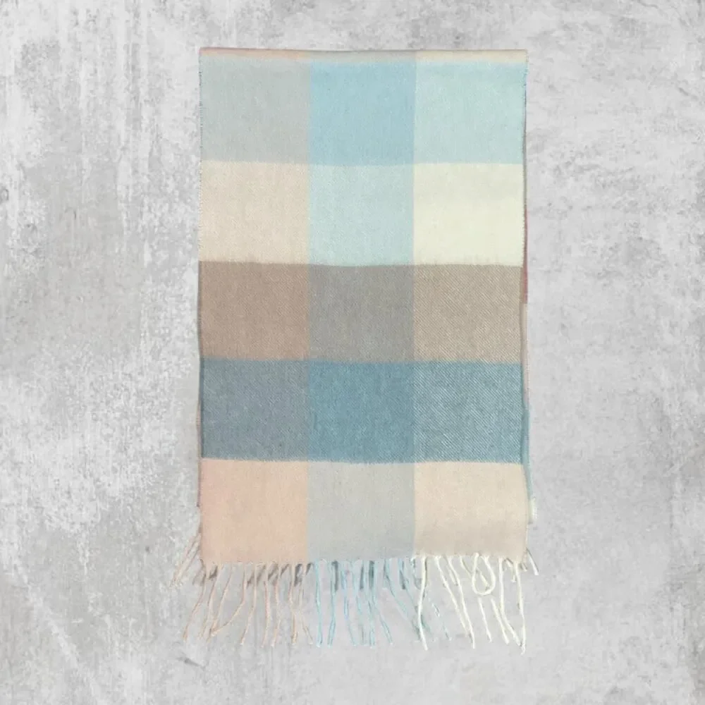 Kiltane Scotland 100% Cashmere Brume Plaid Fringe Scarf Luxury